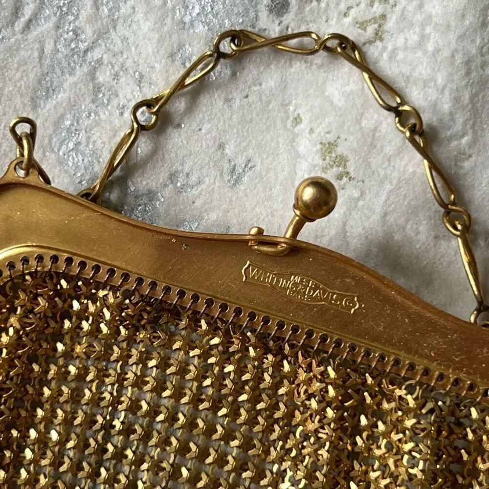 Whiting and Davis Art Deco Chain Mail Cigarette Holder Gatsby 1920s